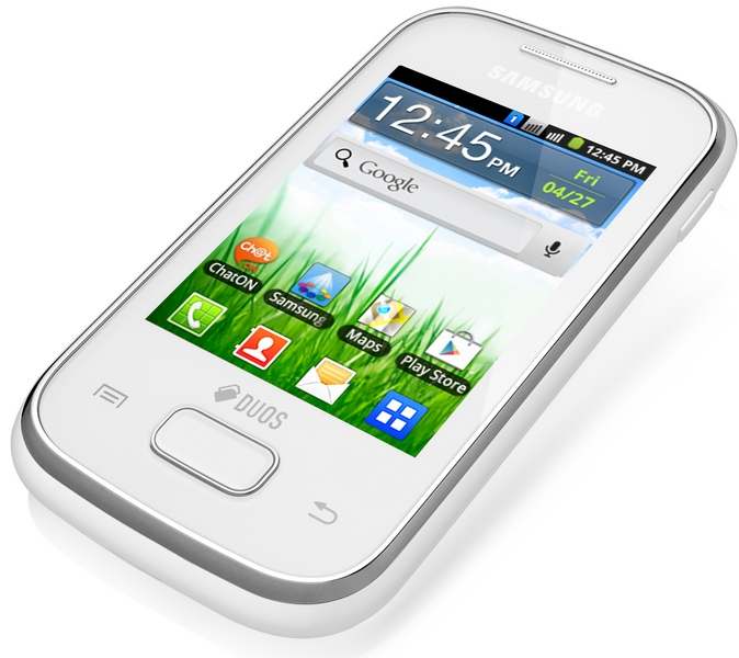 Samsung Galaxy Pocket Duos - Samsung Galaxy Pocket Duos Inclinato Destra Bianco